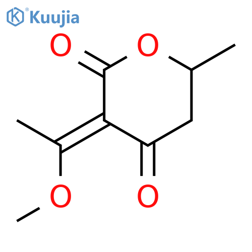 2H-Pyran-2,4(3H)-dione, dihydro-3-(1-methoxyethylidene)-6-methyl- structure