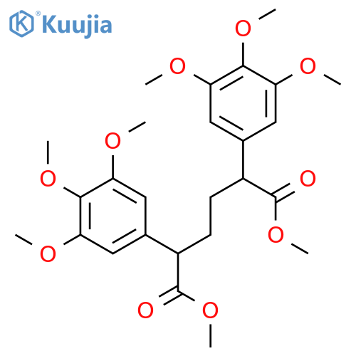 Hexanedioic acid, 2,5-bis(3,4,5-trimethoxyphenyl)-, dimethyl ester structure
