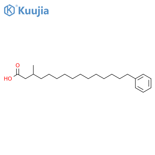 3-Methyl-15-phenylpentadecanoic acid structure