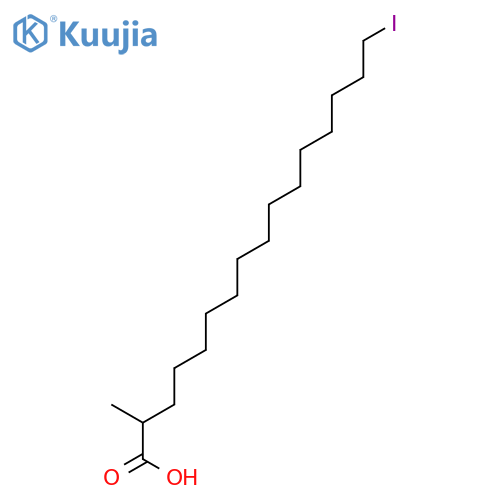 Hexadecanoic acid, 16-iodo-2-methyl- structure