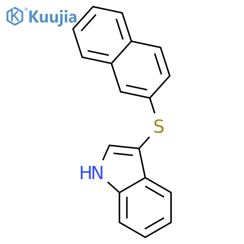 1H-Indole, 3-(2-naphthalenylthio)- structure