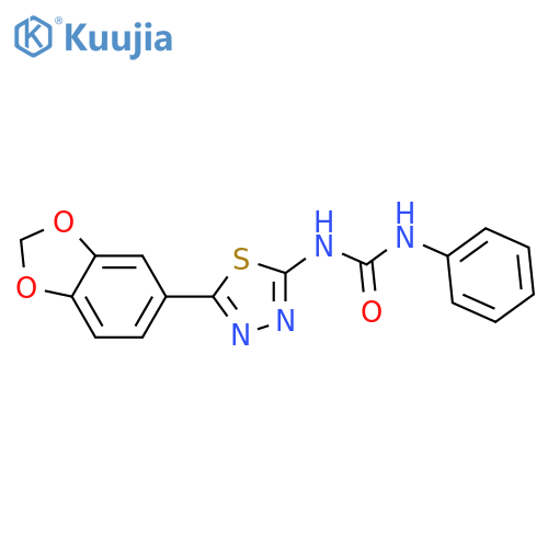 Urea,N-[5-(1,3-benzodioxol-5-yl)-1,3,4-thiadiazol-2-yl]-N'-phenyl- structure