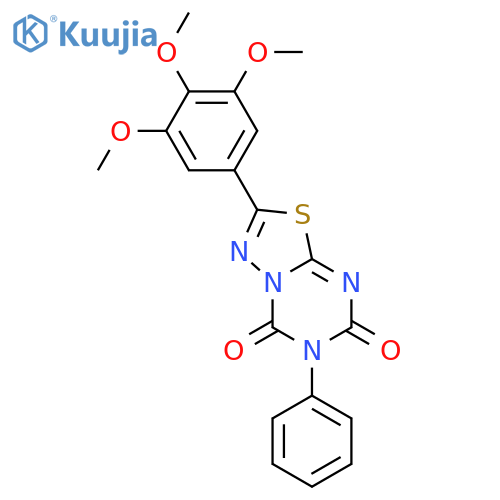 5H-1,3,4-Thiadiazolo[3,2-a][1,3,5]triazine-5,7(6H)-dione,6-phenyl-2-(3,4,5-trimethoxyphenyl)- structure