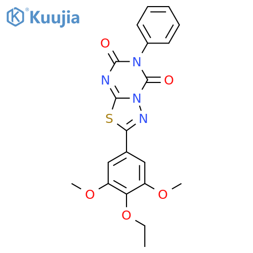5H-1,3,4-Thiadiazolo[3,2-a][1,3,5]triazine-5,7(6H)-dione, 2-(4-ethoxy-3,5-dimethoxyphenyl)-6-phenyl- structure
