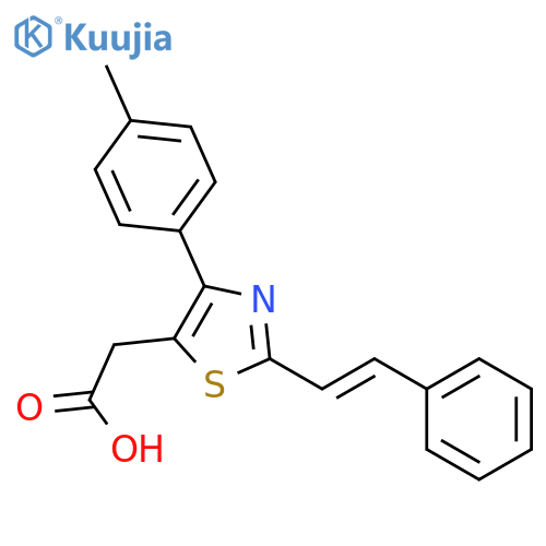 5-Thiazoleacetic acid,4-(4-methylphenyl)-2-(2-phenylethenyl)- structure