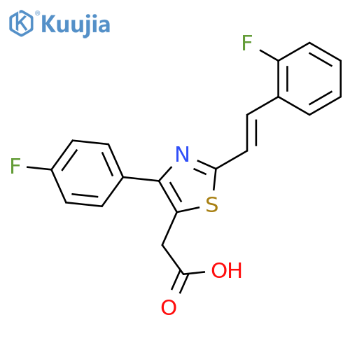 5-Thiazoleacetic acid,4-(4-fluorophenyl)-2-[2-(2-fluorophenyl)ethenyl]- structure