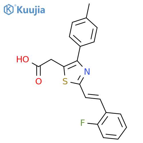 5-Thiazoleacetic acid,2-[2-(2-fluorophenyl)ethenyl]-4-(4-methylphenyl)- structure