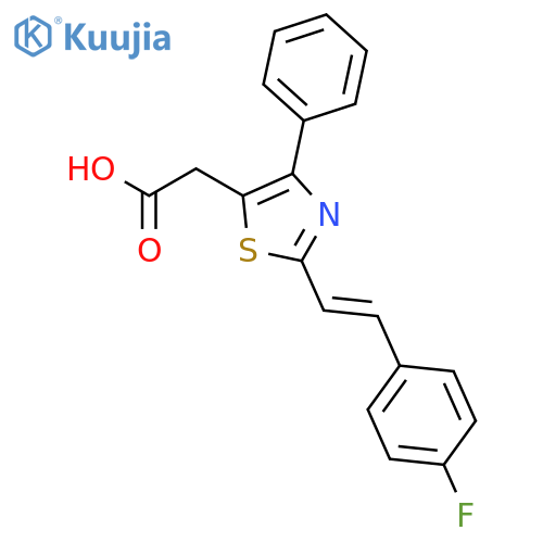 5-Thiazoleacetic acid,2-[2-(4-fluorophenyl)ethenyl]-4-phenyl- structure