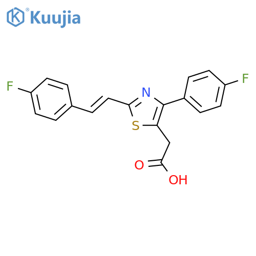 5-Thiazoleacetic acid,4-(4-fluorophenyl)-2-[2-(4-fluorophenyl)ethenyl]- structure