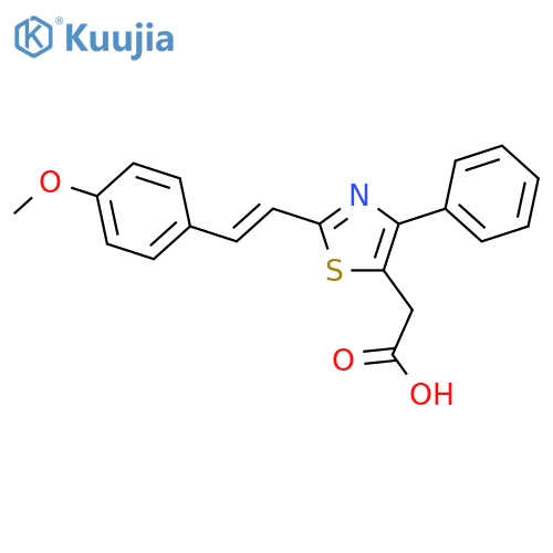 5-Thiazoleacetic acid,2-[2-(4-methoxyphenyl)ethenyl]-4-phenyl- structure
