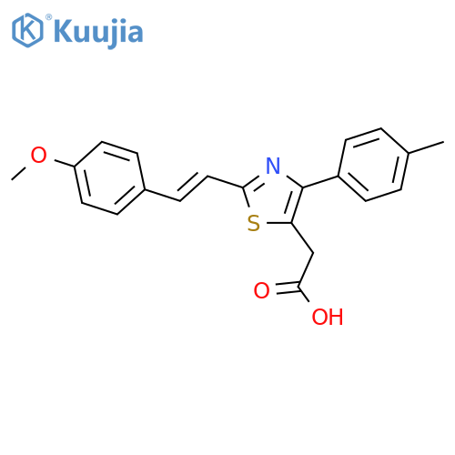 5-Thiazoleacetic acid,2-[2-(4-methoxyphenyl)ethenyl]-4-(4-methylphenyl)- structure
