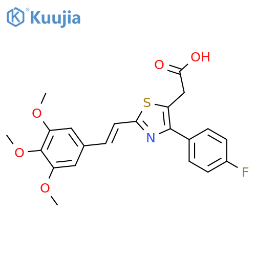 5-Thiazoleacetic acid,4-(4-fluorophenyl)-2-[2-(3,4,5-trimethoxyphenyl)ethenyl]- structure