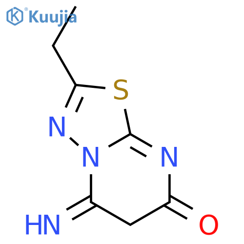 7H-1,3,4-Thiadiazolo[3,2-a]pyrimidin-7-one,2-ethyl-5,6-dihydro-5-imino- structure