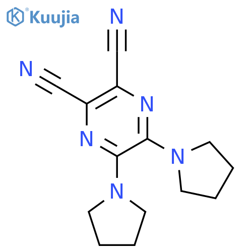 2,3-Pyrazinedicarbonitrile, 5,6-di-1-pyrrolidinyl- structure