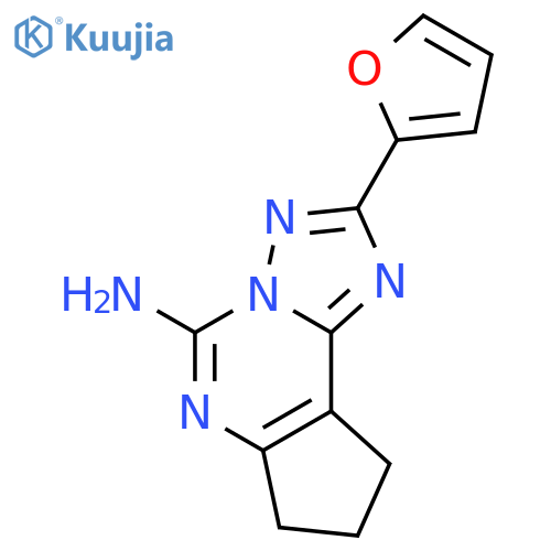 7H-Cyclopenta[e][1,2,4]triazolo[1,5-c]pyrimidin-5-amine,2-(2-furanyl)-8,9-dihydro- structure