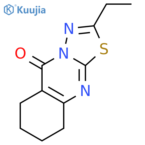 5H-1,3,4-Thiadiazolo[2,3-b]quinazolin-5-one,2-ethyl-6,7,8,9-tetrahydro- structure