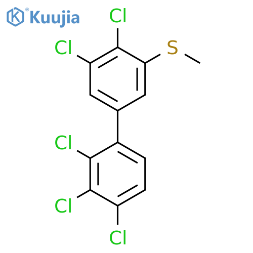 1,1'-Biphenyl, 2,3,3',4,4'-pentachloro-5'-(methylthio)- structure