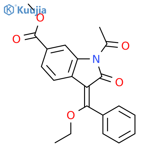 (3E)-1-Acetyl-3-(ethoxyphenylmethylene)-2,3-dihydro-2-oxo-1H-indole-6-carboxylic Acid Methyl Ester structure