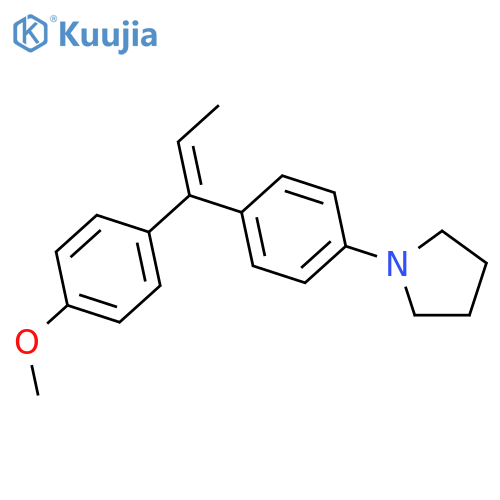 Pyrrolidine, 1-[4-[1-(4-methoxyphenyl)-1-propenyl]phenyl]- structure