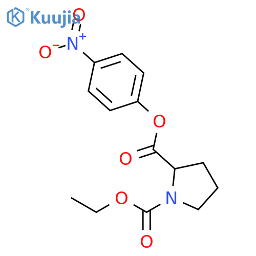 1,2-Pyrrolidinedicarboxylic acid, 1-ethyl 2-(4-nitrophenyl) ester structure