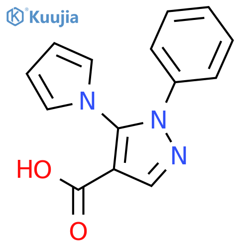 1-Phenyl-5-(1H-pyrrol-1-yl)-1H-pyrazole-4-carboxylic acid structure