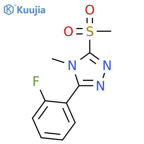 4H-1,2,4-Triazole,3-(2-fluorophenyl)-4-methyl-5-(methylsulfonyl)- structure