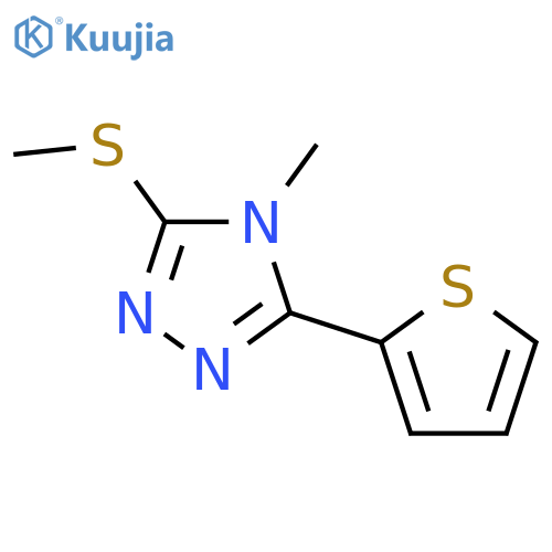 4H-1,2,4-Triazole,4-methyl-3-(methylthio)-5-(2-thienyl)- structure