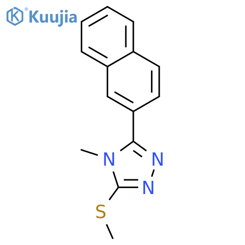 4H-1,2,4-Triazole,4-methyl-3-(methylthio)-5-(2-naphthalenyl)- structure