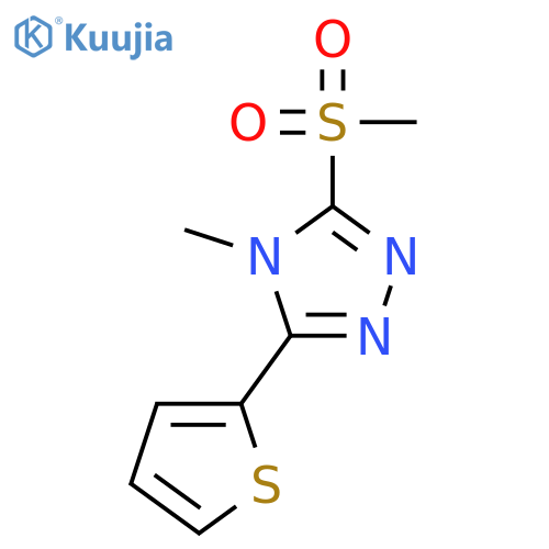 4H-1,2,4-Triazole,4-methyl-3-(methylsulfonyl)-5-(2-thienyl)- structure