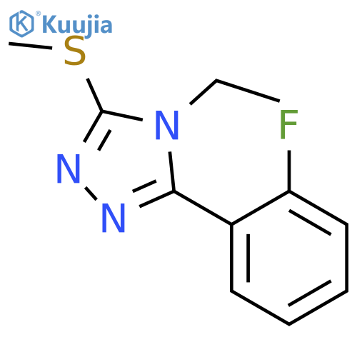 4H-1,2,4-Triazole,4-ethyl-3-(2-fluorophenyl)-5-(methylthio)- structure