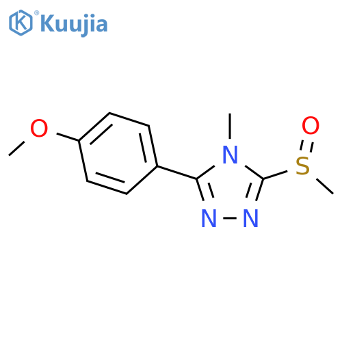 4H-1,2,4-Triazole,3-(4-methoxyphenyl)-4-methyl-5-(methylsulfinyl)- structure