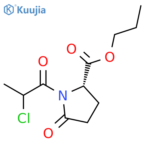 L-Proline, 1-(2-chloro-1-oxopropyl)-5-oxo-, propyl ester structure