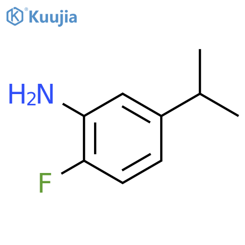 Benzenamine,2-fluoro-5-(1-methylethyl)- structure