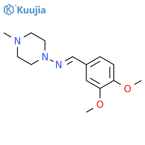 1-Piperazinamine, N-[(3,4-dimethoxyphenyl)methylene]-4-methyl- structure