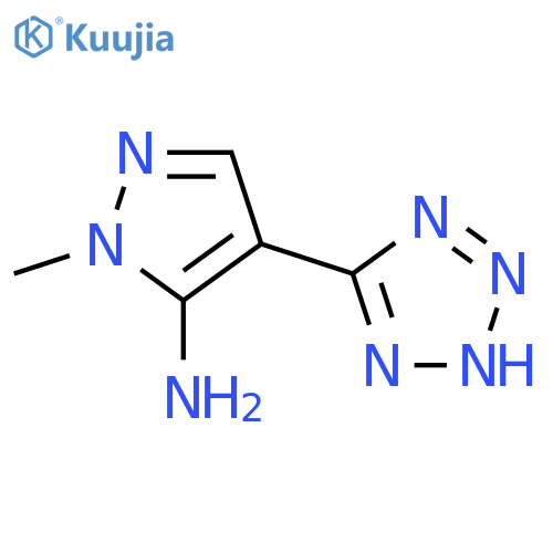 1-methyl-4-(2H-1,2,3,4-tetrazol-5-yl)-1H-pyrazol-5-amine structure
