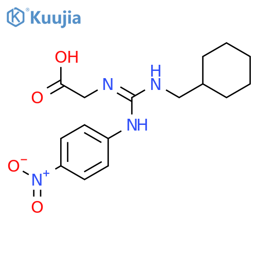 Glycine, N-[[(cyclohexylmethyl)amino][(4-nitrophenyl)amino]methylene]- structure