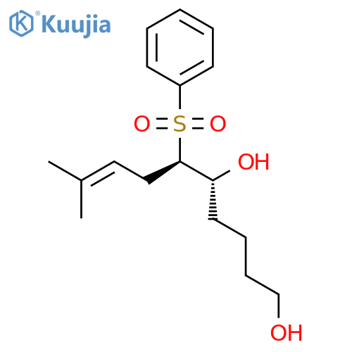 8-Decene-1,5-diol, 9-methyl-6-(phenylsulfonyl)-, (R*,R*)- structure