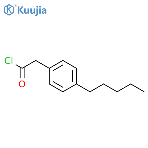 Benzeneacetyl chloride, 4-pentyl- structure