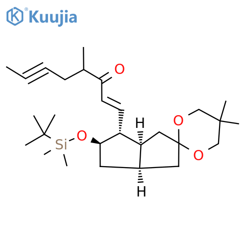 (1E)-1-(3'aS,4'R,5'R,6'aR)-5'-(1,1-Dimethylethyl)dimethylsilyloxyhexahydro-5,5-dimethylspiro1,3-dioxane-2,2'(1'H)-pentalen-4'-yl-4-methyl-1-octen-6-yn-3-one structure