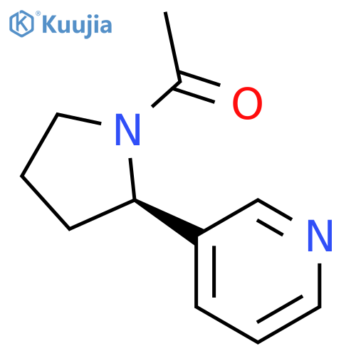 Pyrrolidine, 1-acetyl-2-(3-pyridinyl)-, (R)- structure