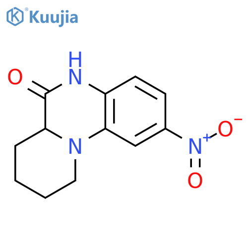7,8,9,10-tetrahydro-2-nitro-5H-Pyrido[1,2-a]quinoxalin-6(6aH)-one structure