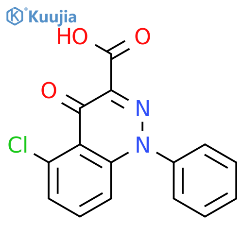 3-Cinnolinecarboxylic acid, 5-chloro-1,4-dihydro-4-oxo-1-phenyl- structure