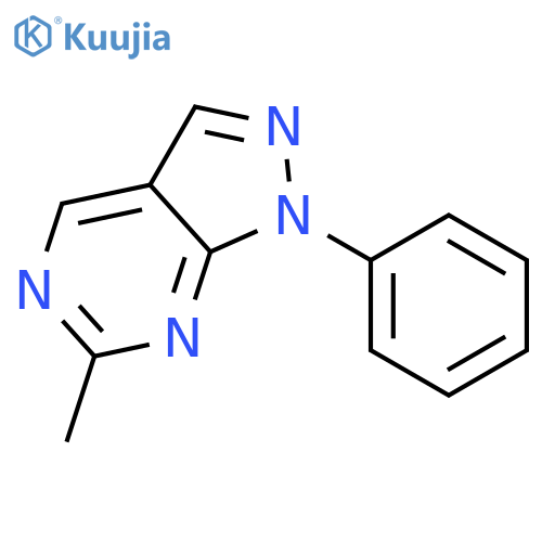 1H-Pyrazolo[3,4-d]pyrimidine, 6-methyl-1-phenyl- structure