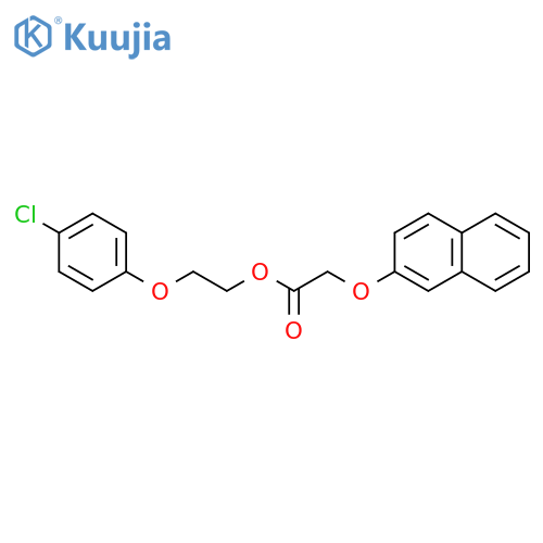 Acetic acid, (2-naphthalenyloxy)-, 2-(4-chlorophenoxy)ethyl ester structure