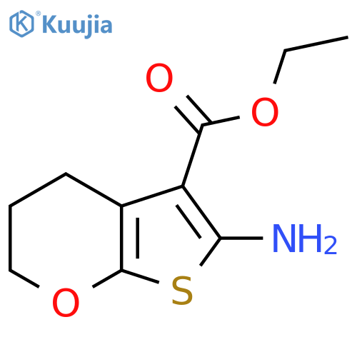 2H-Thieno[2,3-b]pyran-5-carboxylic acid, 6-amino-3,4-dihydro-, ethyl ester structure