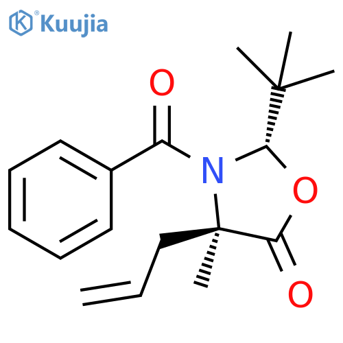 (2S,4R)-3-Benzoyl-2-(1,1-dimethylethyl)-4-methyl-4-(2-propen-1-yl)-5-oxazolidinone structure