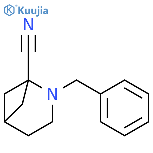 2-(phenylmethyl)-2-azabicyclo[3.1.1]heptane-1-carbonitrile structure