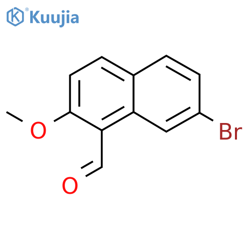 1-Naphthalenecarboxaldehyde, 7-bromo-2-methoxy- structure