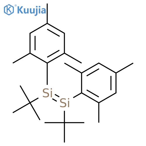 Disilene, 1,2-bis(1,1-dimethylethyl)-1,2-bis(2,4,6-trimethylphenyl)- structure