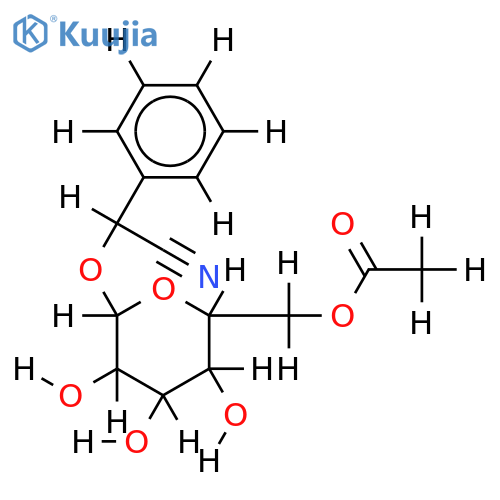 (2R)-beta-D-(6-O-acetyl)-glucosyl-2-phenylacetonitrile structure